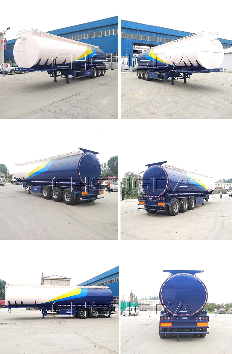 3 Axles 45000 Liters 50000L Oil Tank Semi Fuel Tanker Truck Trailer